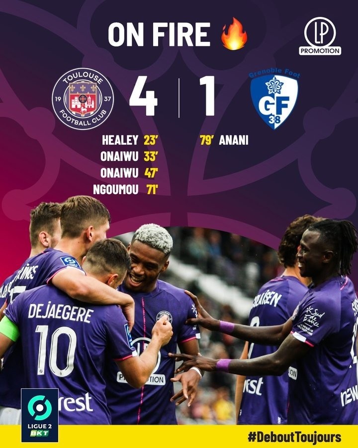  图卢兹防线失误连连主场惨败于志在欧战的里昂